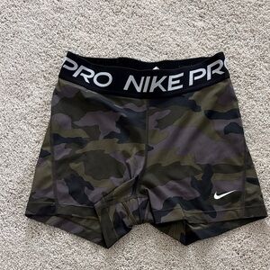 Nike Camo Compression Shorts with Black Waistband